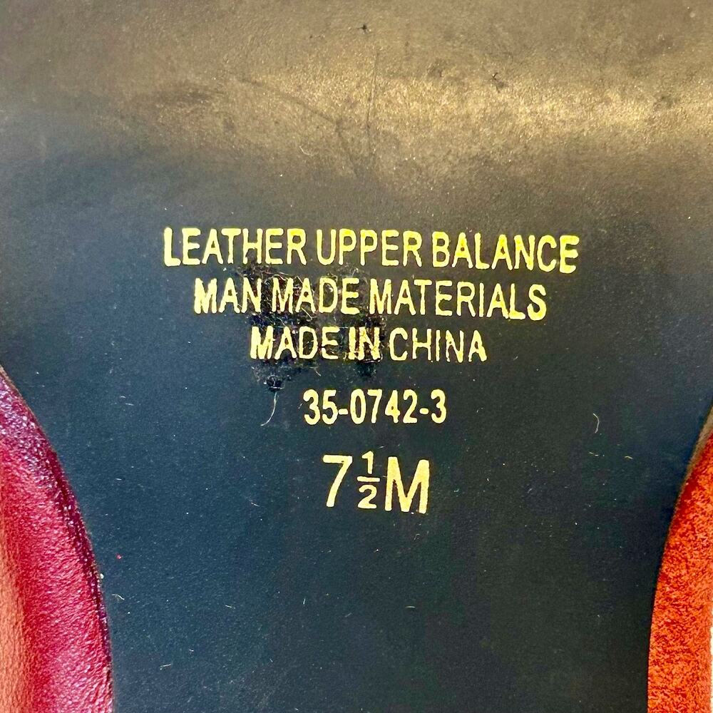 Vintage Red Suede Leather Boots 80s Retro Western Rodeo Rocker Aesthetic 7.5 - Picture 6 of 6